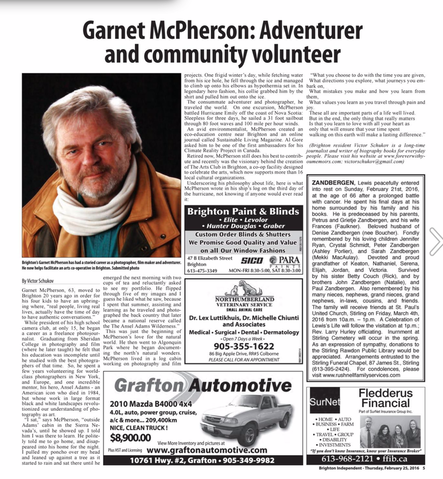 Garnet McPherson in the press